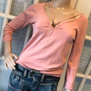 SALE (5/$25) BCBGmaxazria Peach V-neck top
